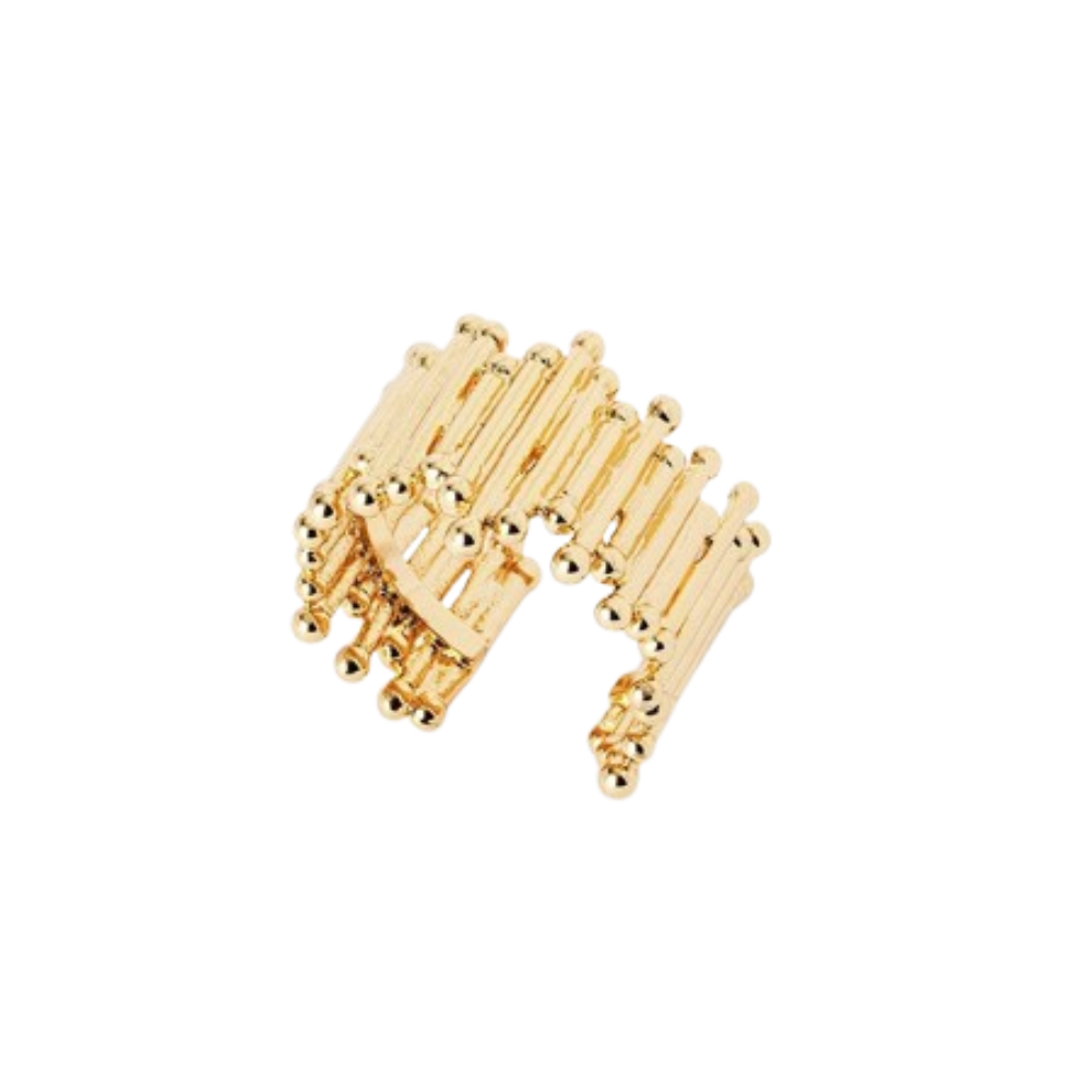 ANEL VIDAL & VIDAL EM BRONZE BANHADO A OURO 18KT