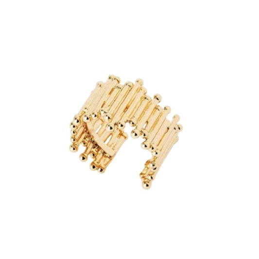 ANEL VIDAL & VIDAL EM BRONZE BANHADO A OURO 18KT