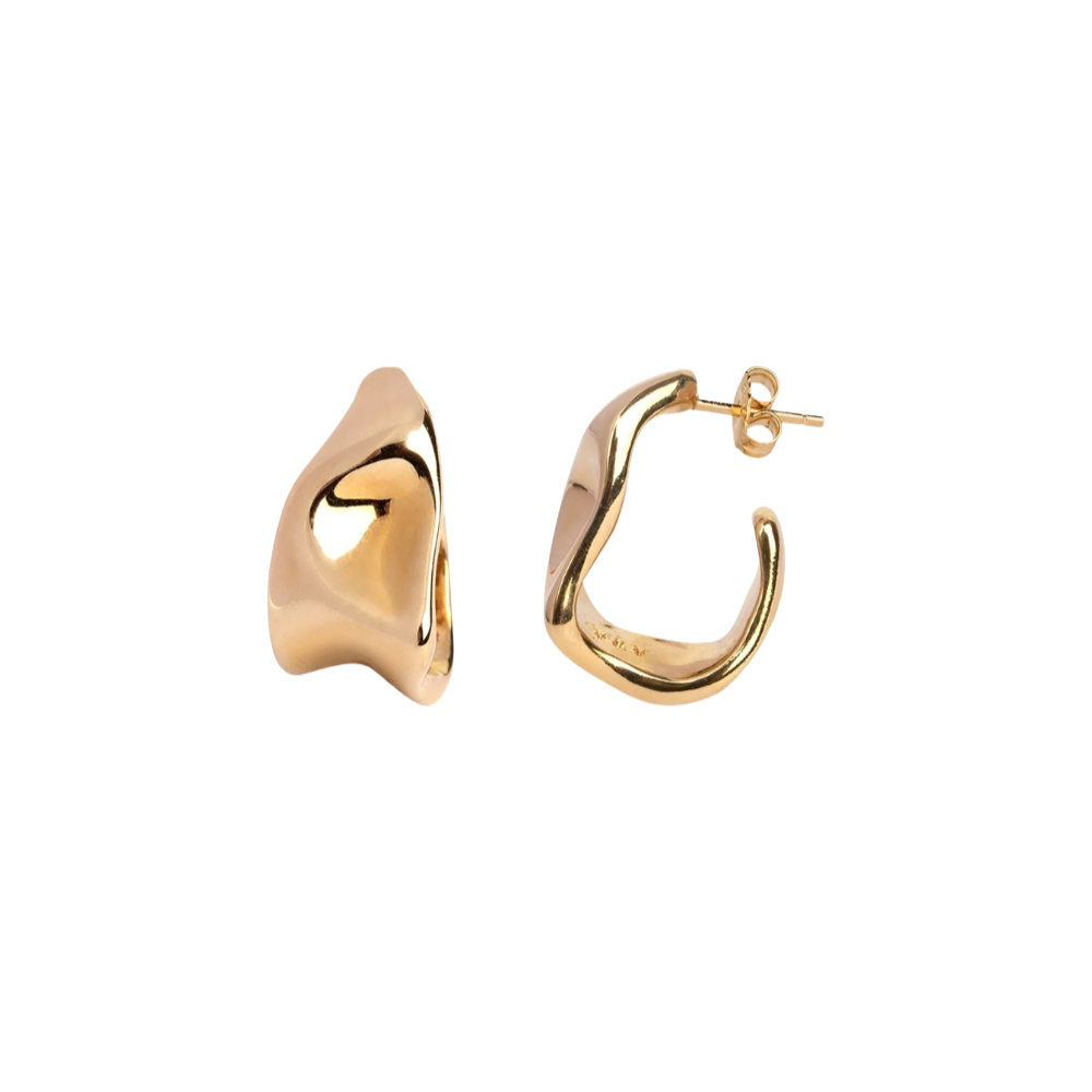 BRINCOS VIDAL & VIDAL EM BRONZE COM BANHO DE OURO 18K