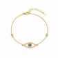 PULSEIRA EM PRATA 925% DOURADA COM OLHO
