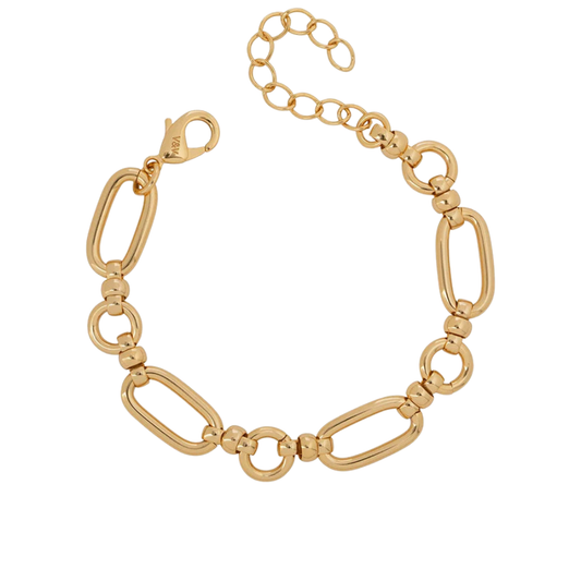 PULSEIRA VIDAL & VIDAL EM BRONZE COM BANHO DE OURO 18K