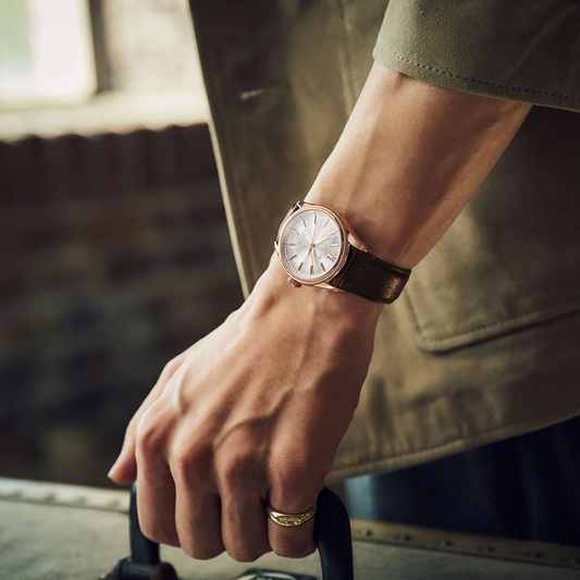 SEIKO PRESAGE ROSE GOLD BRCT. PELE CASTANHA