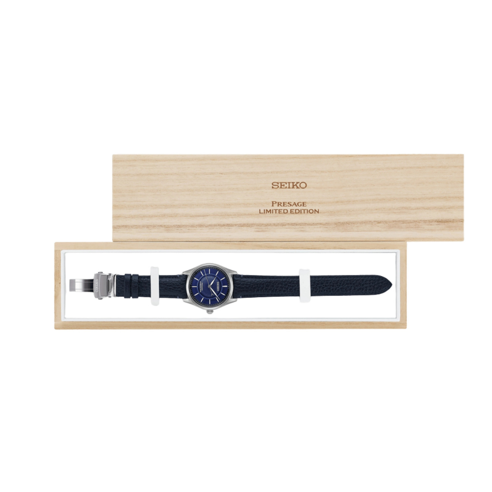 SEIKO PRESAGE CLASSIC MOST. PORCELANA AZUL EL 145º