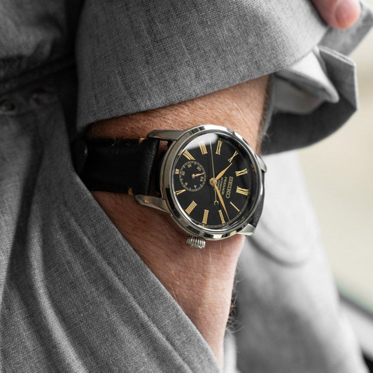 RELÓGIO SEIKO CLASSIC LACADO URUSHI PRETO 6R6H