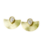BRINCOS EM PRATA 925% DOURADO COM ZIRCONIAS