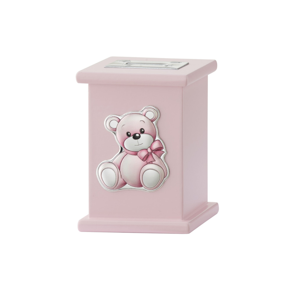 URSO MUSICAL OSO LAÇO ROSA