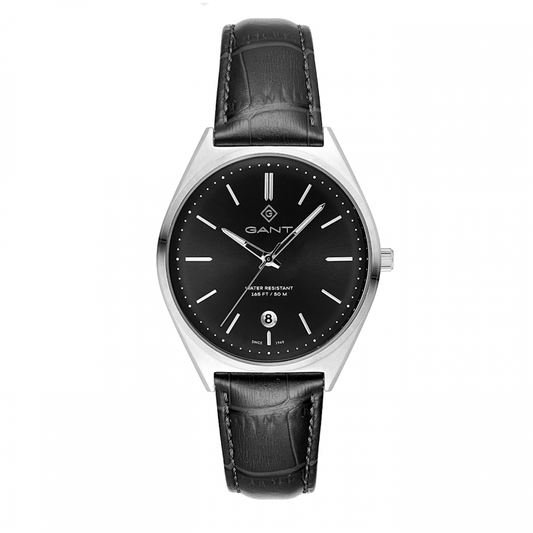 RELÓGIO GANT ABINGTON 41MM, PELE PRETA