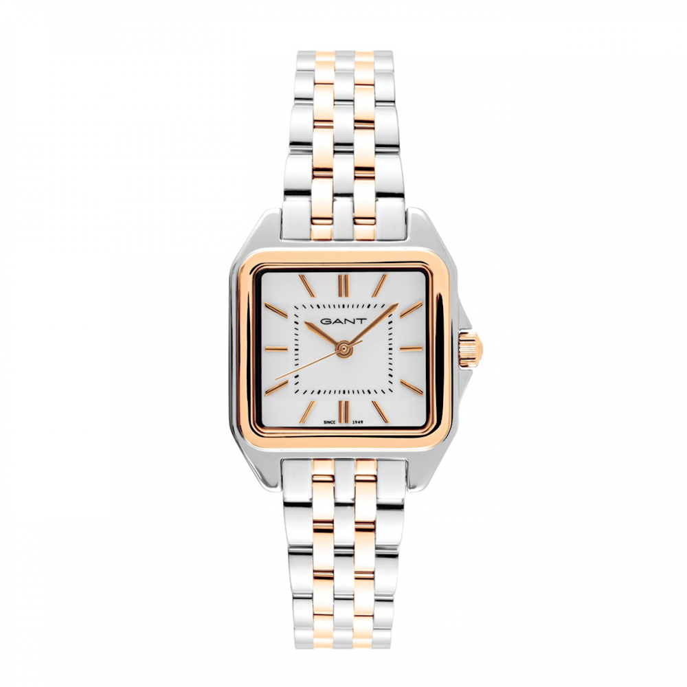 RELÓGIO GANT SENECA MID 26 BRANCO BICOLOR