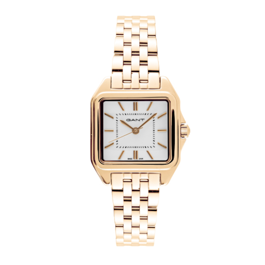 RELÓGIO GANT SENECA MID 26MM  BRNACO DOURADO