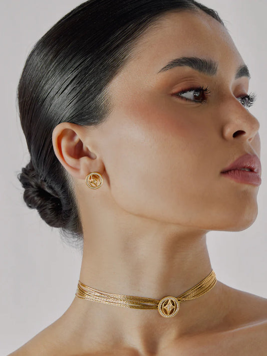 BRINCOS ONE SENHORA ELENA BRILLIANCE GOLD