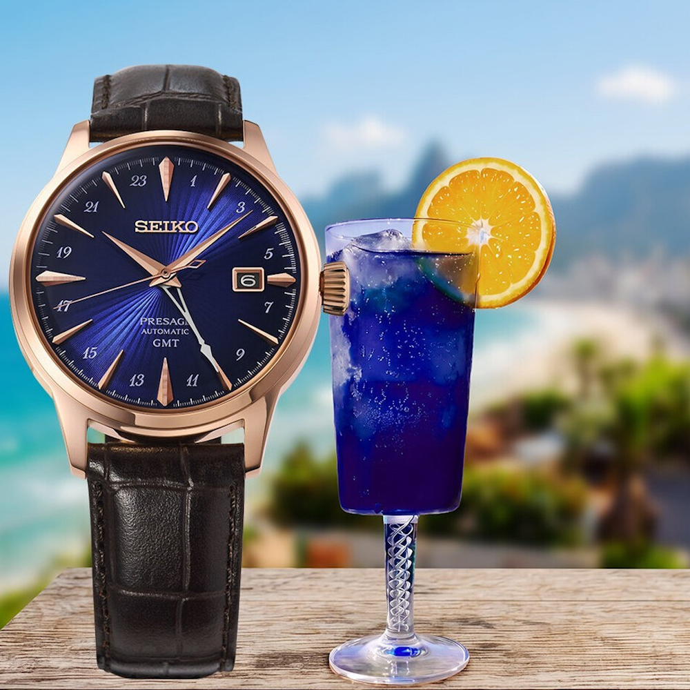 RELÓGIO SEIKO PRESAGE GMT EDITION COCKTAUL TIME CORCAVADO