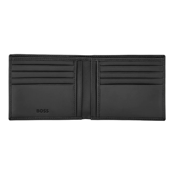 CARTEIRA HUGO BOSS 8 CARTÕES DOUBLE B SAFFIANO