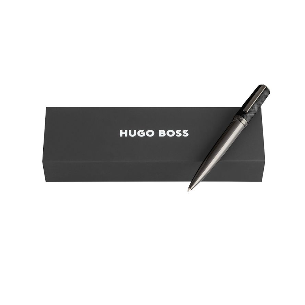 CANETA HUGO BOSS BALLPOINT DOUBLE SAFFIANO BLACK