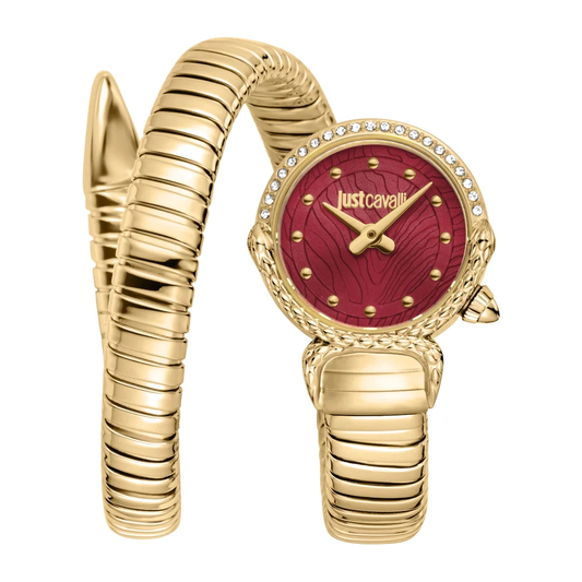 Relógio Just Cavalli Signature Red/Yellow gold toned steel Ø22 mm