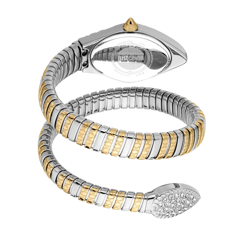 Relógio Just Cavalli Signature Silver colored/Yellow gold toned steel