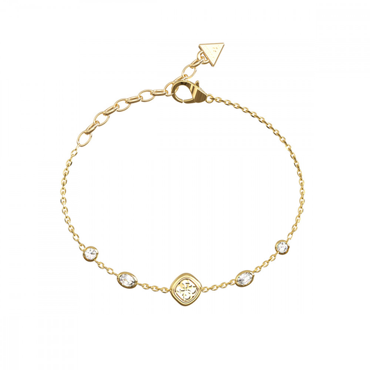 PULSEIRA GUESS EM AÇO DOURADA COM CRISTAIS