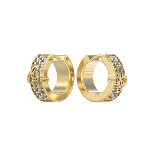 BRINCOS ARGOLAS GUESS 4G FOREVER COM ZIRCÓNIAS "JUBE03283JWYGT-U"