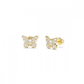 BRINCOS GUESS EM AÇO DOURADO COM CRISTAIS E PEROLAS