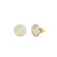 BRINCOS GUESS EM AÇO DOURADO COM CRISTAIS