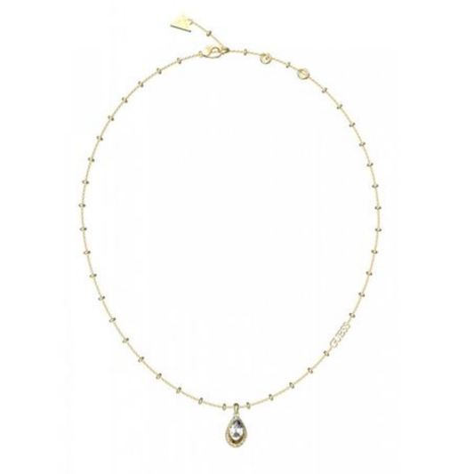 FIO GUESS LOLLIPOP EM AÇO DOURADO COM ZIRCÓNIAS "JUBN03391JWYGT-U"