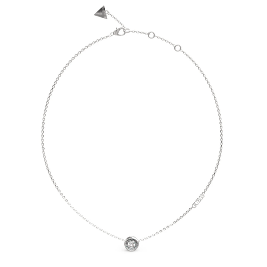 FIO GUESS UNIQUE SOLITAIRE EM AÇO PRATEADO COM ZIRCÓNIAS "JUBN03398JWRHT-U"