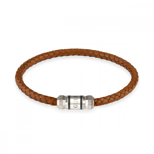 PULSEIRA GUESS HOMEM PELE BORDEAUX FECHO AÇO
