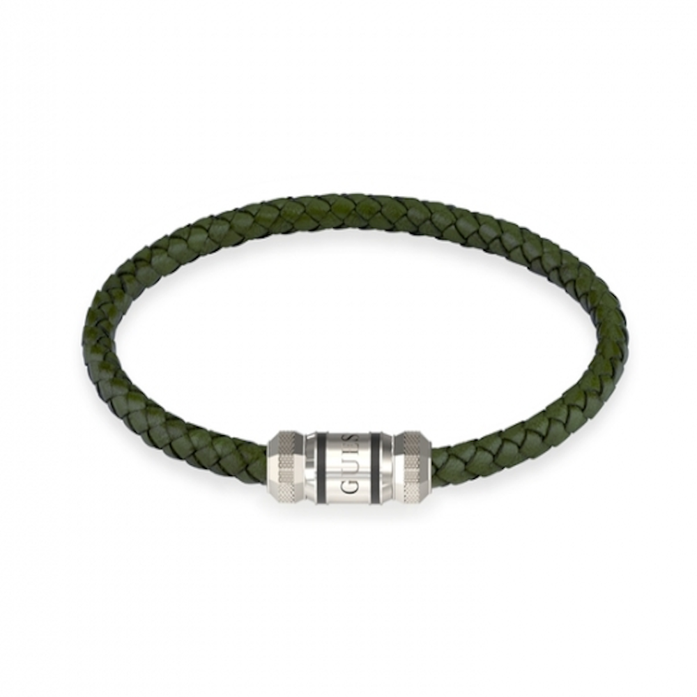 PULSEIRA GUESS HOMEM PELE VERDE FECHO AÇO