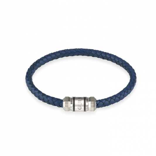 PULSEIRA GUESS HOMEM PELE AZUL FECHO AÇO