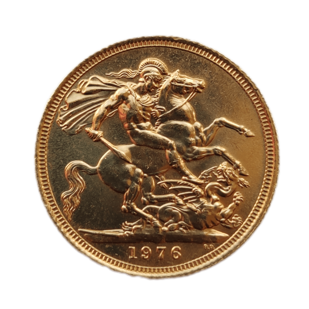 Moeda Libra de Ouro Libra Elizabeth II 1976