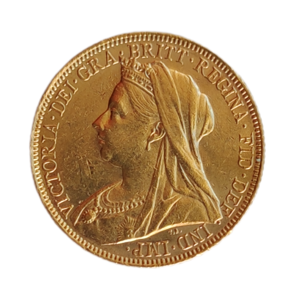 Moeda Libra de Ouro Libra Victoria 1900