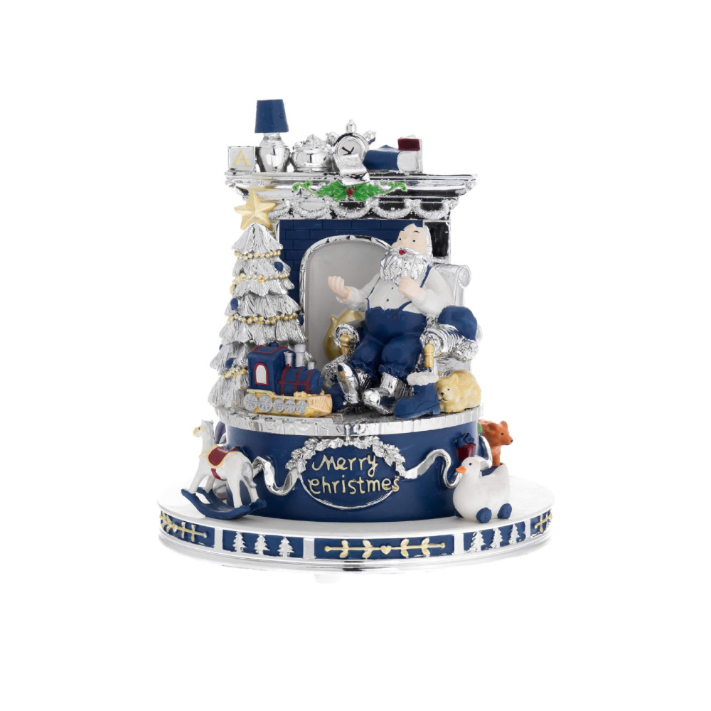 CARROSSEL PAI NATAL SENTADO 16 X 19 AZUL