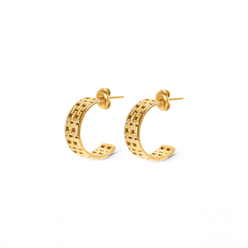 BRINCOS ONE SENHORA CHARMING HOOP GOLD