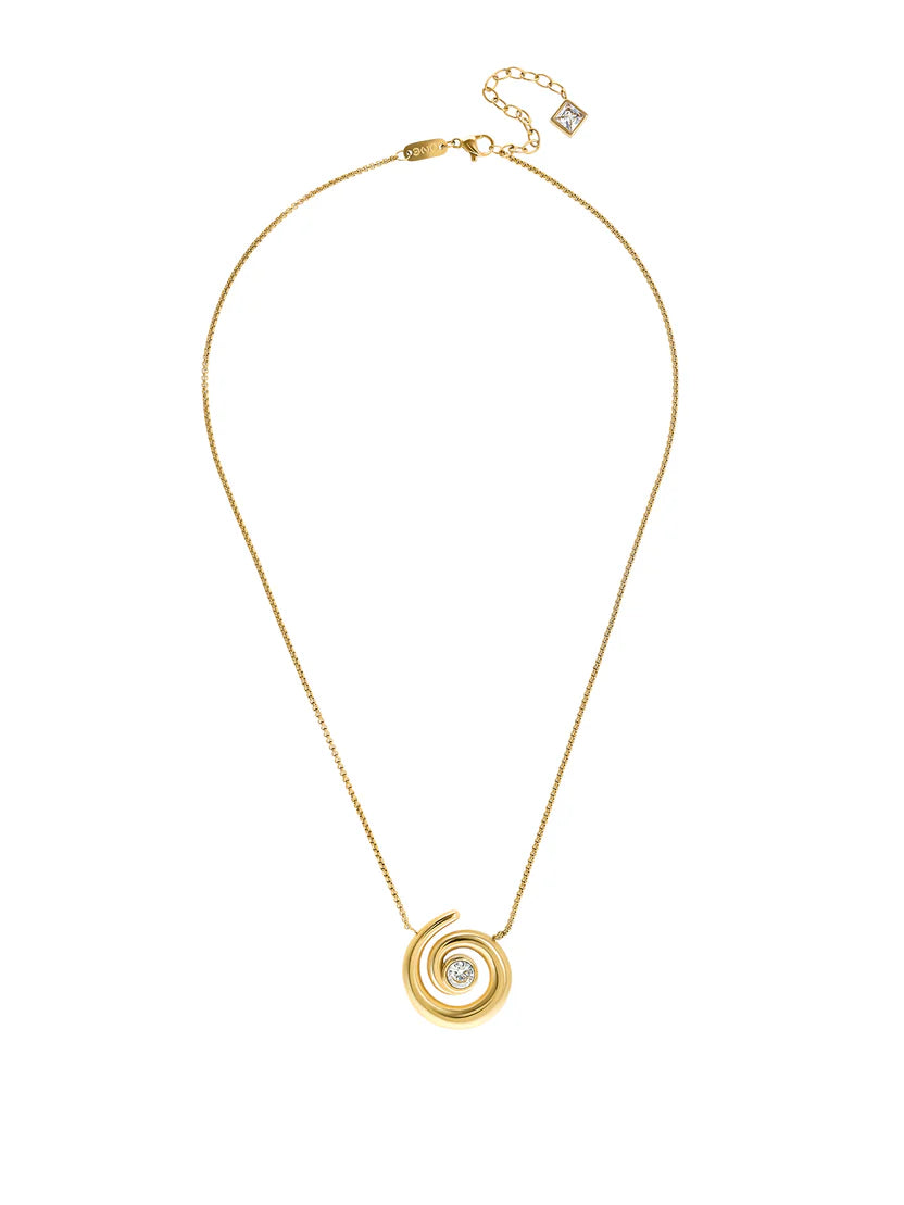 COLAR ONE SENHORA CHESS SPIRAL GOLD