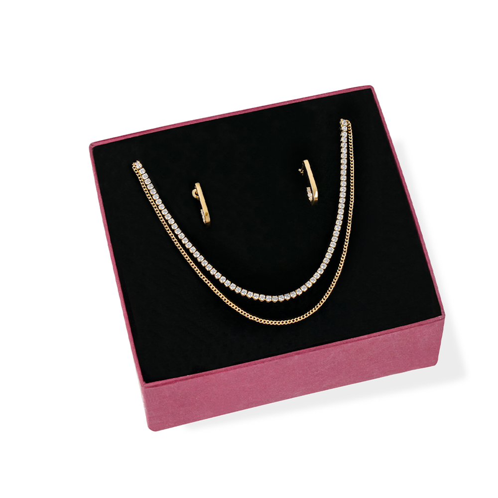 SET COLARES & BRINCOS ONE GOLDEN "OJSEGT01G"