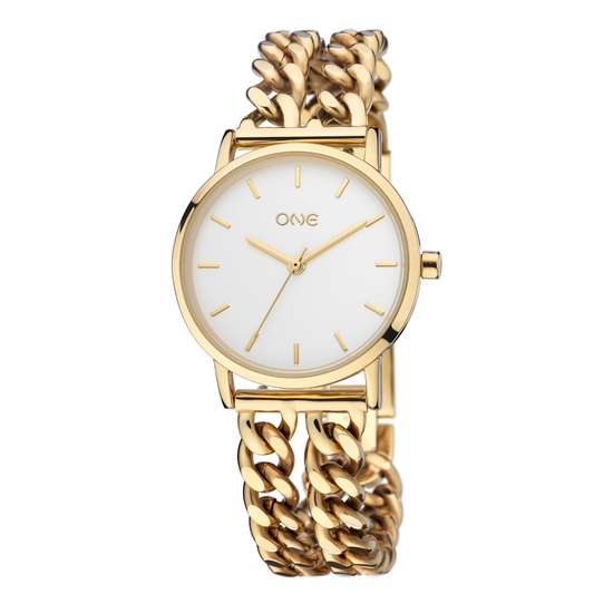 RELOGIO ONE SENHORA NICE ROUND GOLD