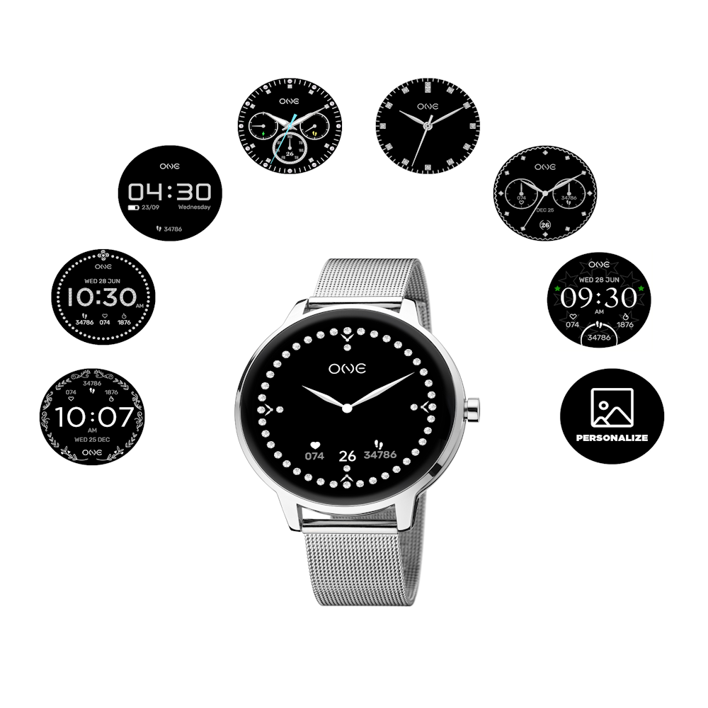 RELÓGIO SMARTWATCH ONE QUEENCALL SILVER MESH