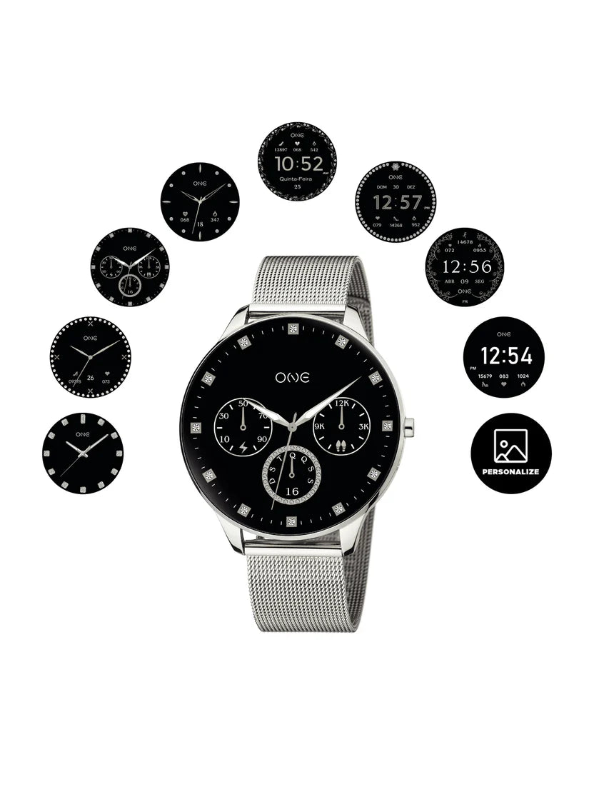 SMARTWATCH ONE SLIM SILVER MESH