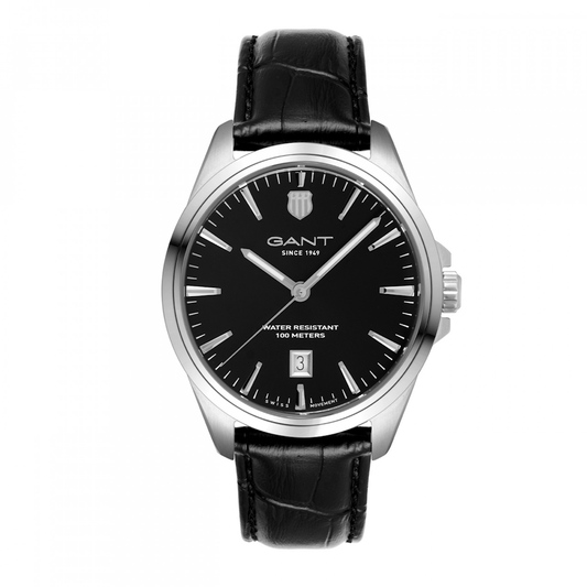 RELÓGIO GANT PRESTIGE GP316, 42, PRETO, PELE PRETA