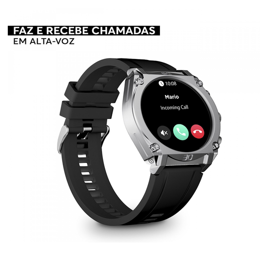 RELOGIO SMARTWATCH POLICE MY.AVATAR BTCALL IPGU N B/ SIL IC PRETO  PEIUN0000101