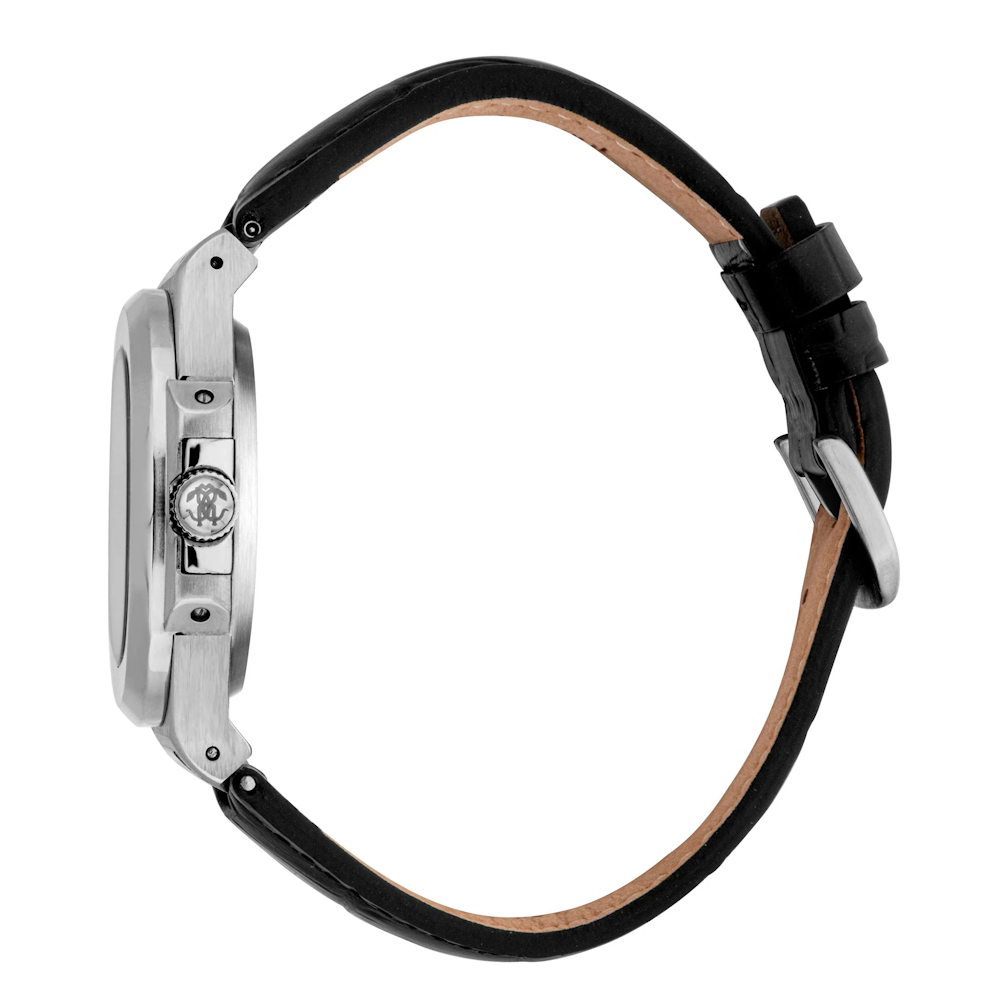 RELOGIO ROBERTO CAVALLI IMPETO BRAC. PRETA MSTR.PRETO 39,3H