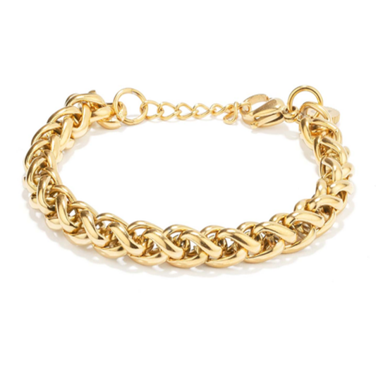 PULSEIRA RADIANT EM AÇO DOURADO "RH000050"