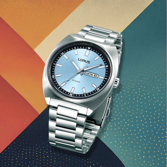 RELOGIO LORUS MAN SPORTS VINTAGE AZUL CELESTE