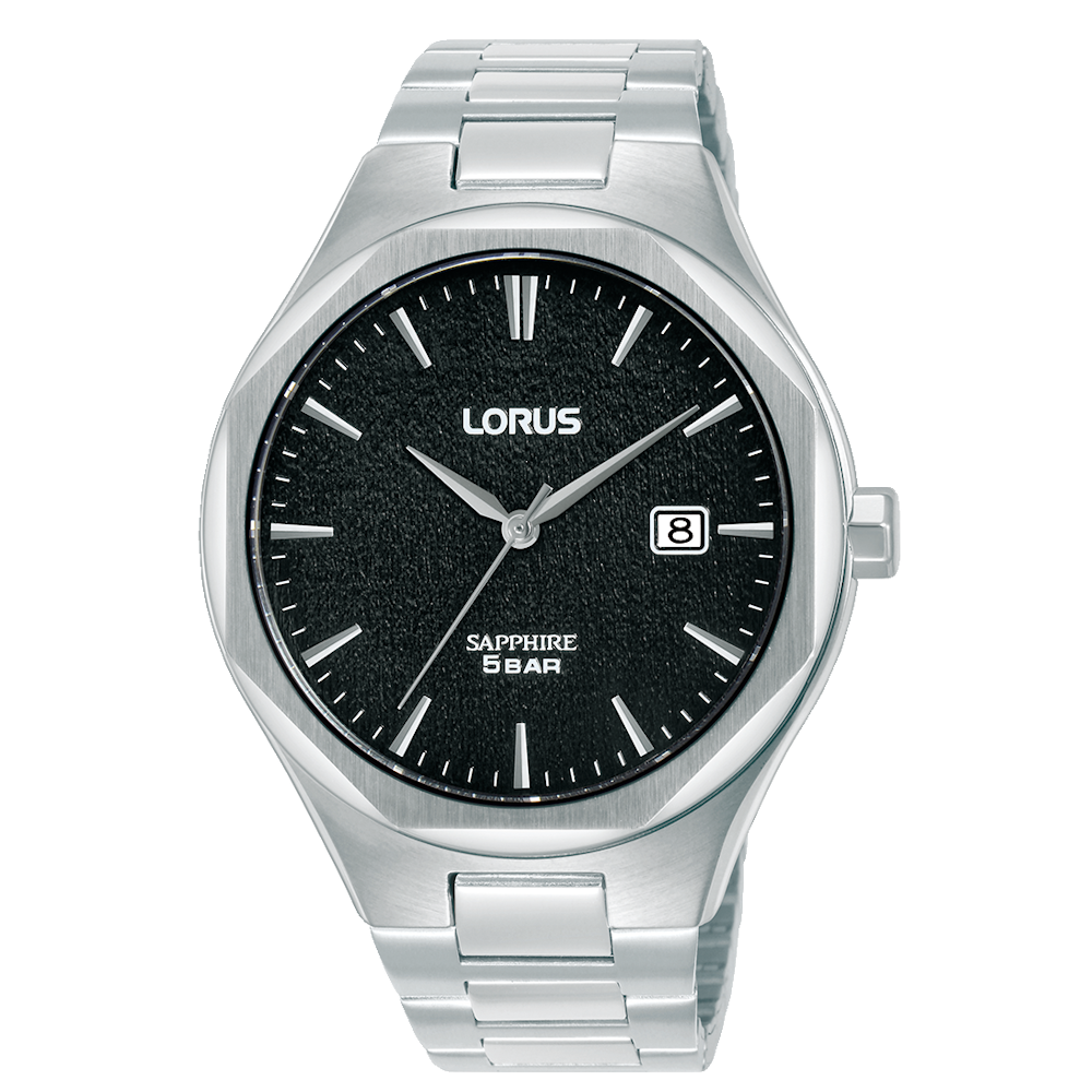RELOGIO LORUS MAN CLASSIC SAFIRA OCTOGONAL PRETO