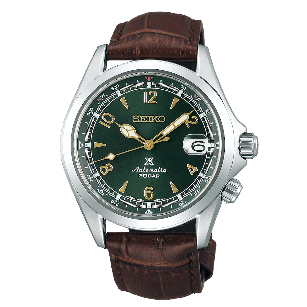 RELÓGIO SEIKO PROSPEX ALPINIST MST VERDE EM PELE