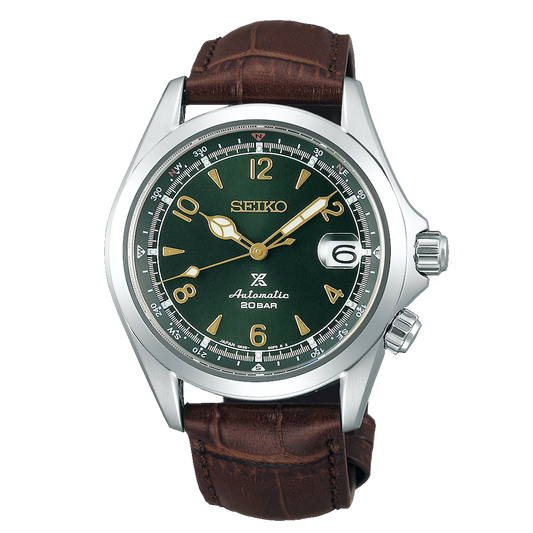 RELÓGIO SEIKO PROSPEX ALPINIST MST VERDE EM PELE