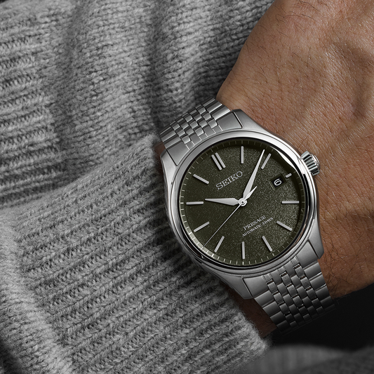 RELOGIO SEIKO SPB465J1 PRESAGE CLASSIC CAST. VERDE 6R55