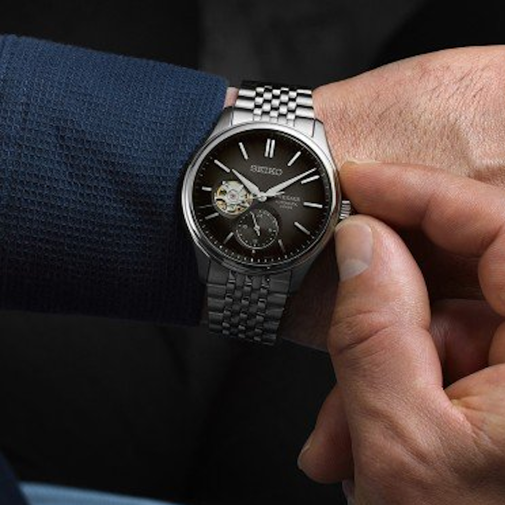 RELÓGIO SEIKO PRESSAGE CLASSIC SERIES SKELETON CINZA