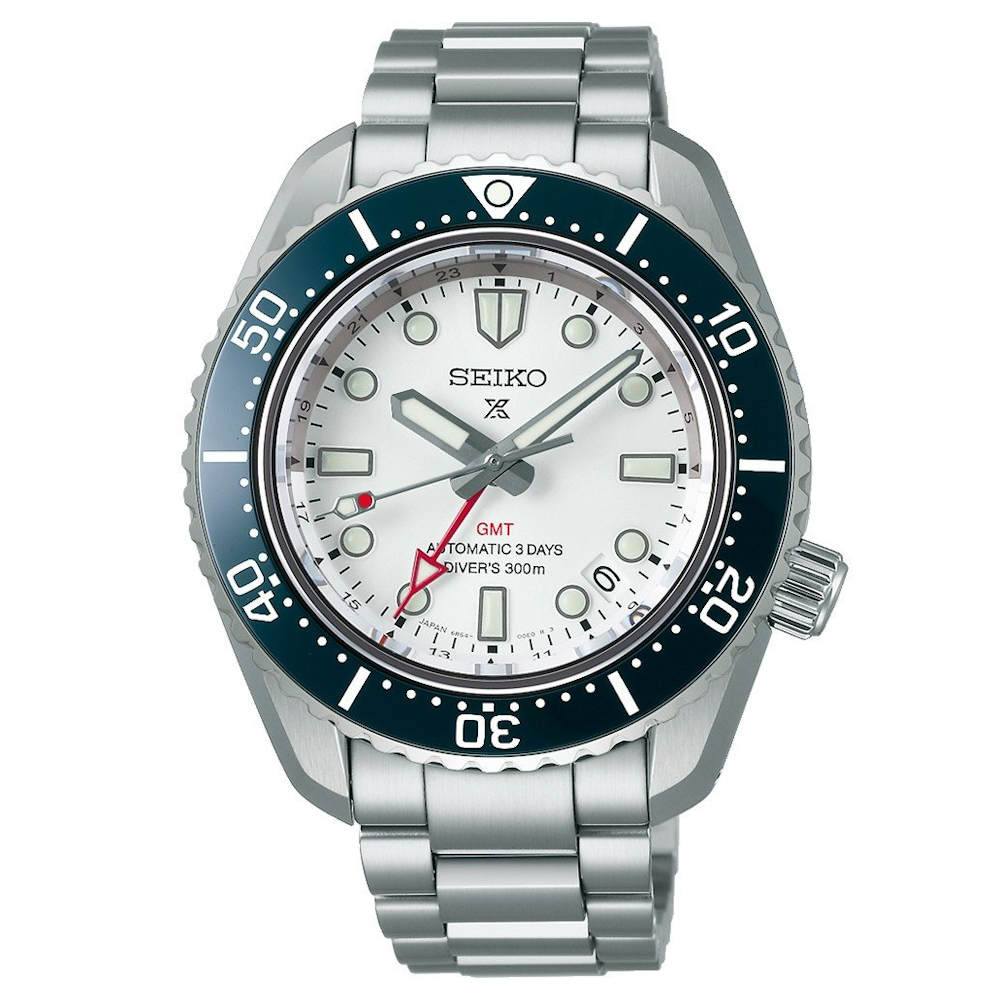 RELÓGIO SEIKO PROSPEX DIVER´S 300M GMT BRANCO PRATEADO