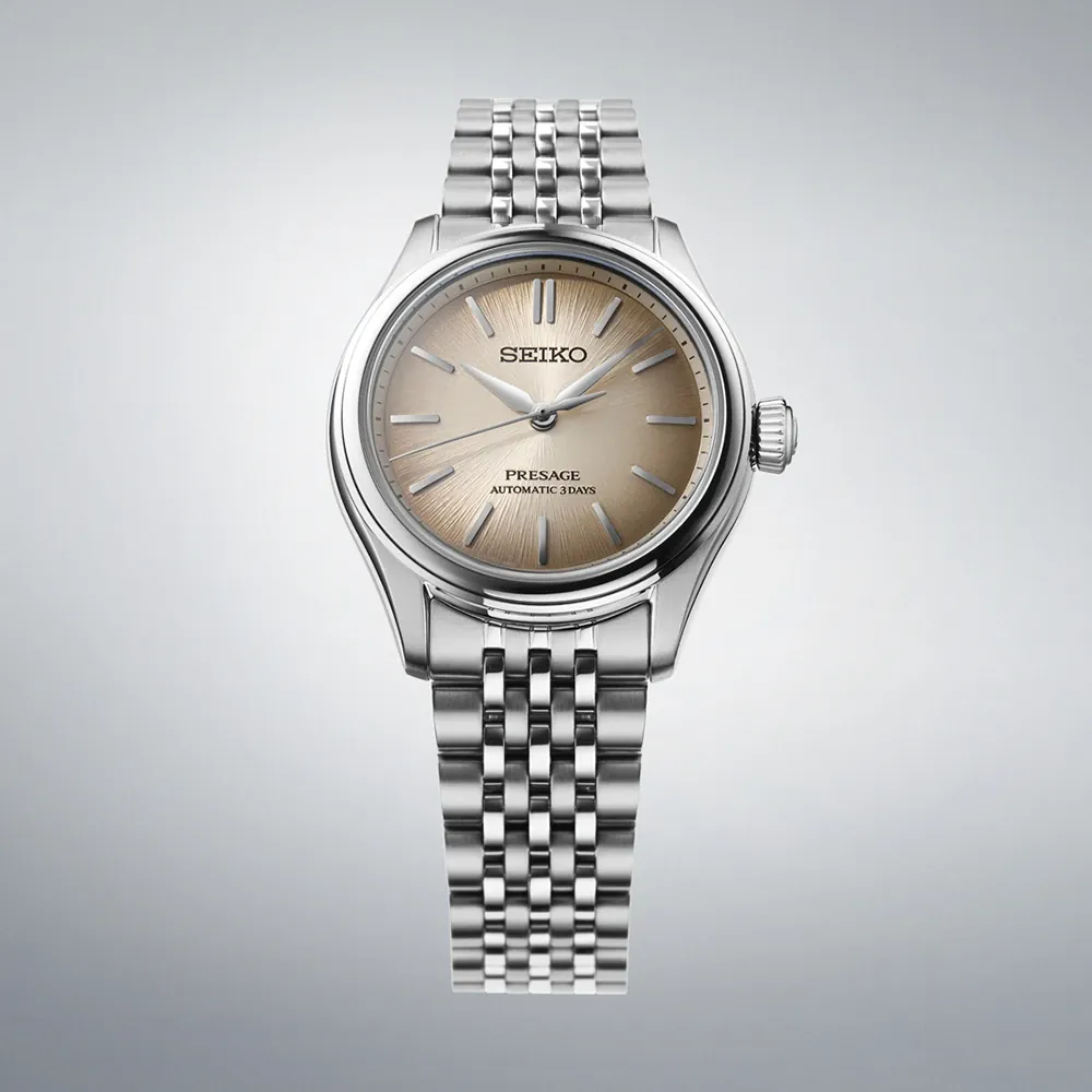 RELOGIO SEIKO SPB465J1 PRESAGE CLASSIC 36MM 6R51 CASTANHO CLARO