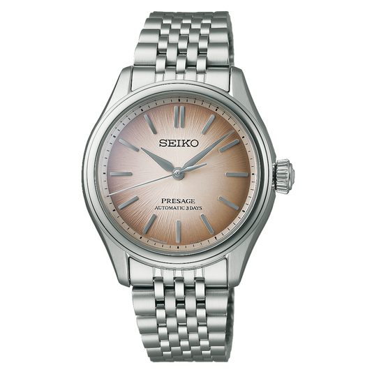 RELOGIO SEIKO SPB465J1 PRESAGE CLASSIC 36MM 6R51 CASTANHO CLARO